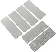 6pcs Christmas Nail Plate Nail Stamping Kit Nail Stamp Plates Christmas Nail Art Plates Nail Form Template Calcomanias Para Uñas Diy Nail Template Stainless Steel Printing Decorate
