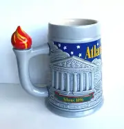 Vintage Budweiser Atlanta 1996 OLYMPIC GAMES Handcrafted Stein Mug Torch Handle