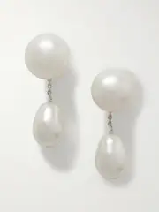 [Sophie Buhai] Sophie Buhai - Small Eleanor Silver-tone Pearl Earrings - One size One size Silver