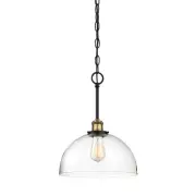 Designers Fountain Bryson 60-Watt 1-Light Vintage Bronze Mid-century Pendant and