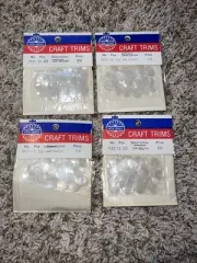Holiday craft Trims Clear Iridescent Cup Sequins 10mm Vintage New