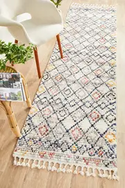 Rug Culture White Multi Soft Moroccan Rug