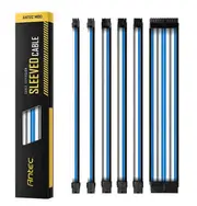 Antec PSU - Sleeved Extension Cable Kit V2 - Blue / White / Black . 24PIN ATX, 4+4 EPS, 8PIN PCI-E, 6PIN PCI-E, Compatible with Standard PSU (LS PSUSCB30-401-BG/WB