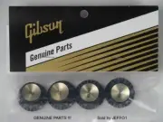 GIBSON "REAL" Top Hat Knobs Black w/Gold Reflector PRMK-020 Les Paul SG ES