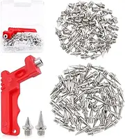[Tanstic] 120Pcs Stainless Steel Spikes (1/2 Inch, 1/4 Inch) With Spike Wrench for Track Shoes - Replacement Spikes for Short Running, Sprint Sports, Jumping Sports