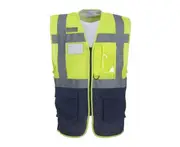 Yoko Mens Executive Mesh Hi-Vis Vest (Yellow/Navy) - RW9240