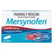 Mersynofen Paracetamol And Ibuprofen 12 Tablets Fast Pain Relief Dual Action