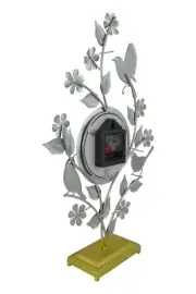 21" Inch Metal Birds on Tree Mantel Clock