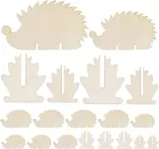 LALAFINA 1 Set Unfinished Wooden Cutouts Hedgehog Cutouts Hedgehog Party Favor Wooden Hedgehog Cutout