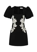Rebecca Vallance Ginevra Crystal-embellished Crepe Mini Dress - Black - 10 (UK10 / S) 10 (UK10 / S)