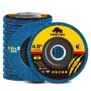 Flap Discs 4 1/2 for Angle Grinder, 12 Pcs Flap Discs 60 Grit, 4.5" x 7/8" Hi...