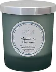 [Shearer] Candles Vanilla and Coconut Scented Jar Candle with Silver Lid - Grey