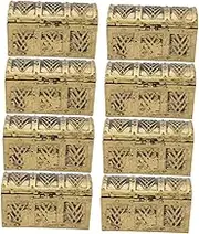 Gatuida 8pcs Miniature Pirate Treasure Chests Fun Jewelry Box Party Supplies Decor for Halloween Birthdays Home Decoration for Pirate Party Favors and Centerpiece Use