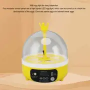 Mini Egg Incubator for Home Auto Temperature Humidity Control 4 Eggs Candler New