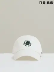Reiss White Artola Cap Reiss | Ché Sun-Embroidered Cap (F96665) | $135