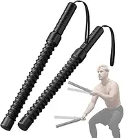 1Pair Ropeless Battle Ropes for Home Portable Compact Workout Exercise Training Battle Rope with Waist Strap for Women Men Strength Training Spring Bar