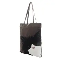 在飛比找momo購物網優惠-【KIRO 貓】日本卡拉貓 賓士貓 拼布 可收納A4 補習/
