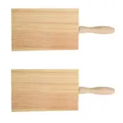 2Pcs Wooden Board for Pasta Making with Handle
