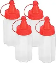 Cabilock Mini Condiment Bottles Set Ketchup Mustard Squeeze Bottles Salad Dressing Dispenser for Kitchen