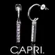 『CAPRI』精鍍白K金鑲CZ鑽 針式耳環 (3折)
