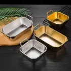 Durable Square Plate Creative Double Ear Snacks Plate Fried Chicken