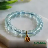 在飛比找Yahoo奇摩購物中心優惠-水晶【Naluxe】高冰藍海水藍寶石開運手鍊(海藍寶3月誕生