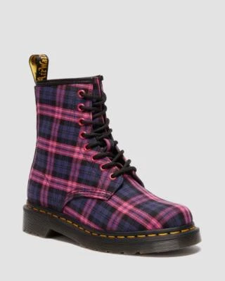 NIB*Womens*Dr. Martens*1460 8 Eye Boot**6-10* Pink Fuschia Tartan*Doc Martens
