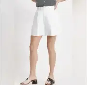Brixton Womens Victory Trouser Shorts White Pleated Size 31 New Free People