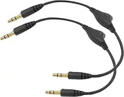 tunghey 2Pack 3.5mm Male to Male Stereo Audio Extension Adapter Cable with Volume Adjustment Control for MP3 Players, smarphones, Tablet 1M