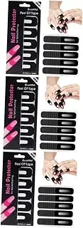 CRILSTYLEO 3sets Gel Polish Nail Protectors Nail Guards Adhesive Tape Finger Guard Protectors for Fingers Soft Silicone 100sheets*3