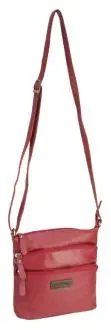 Franco Bonini LB172 RED 3zip long strap sm shoulder bag