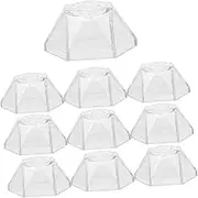 iplusmile 10pcs Acrylic Crystal Ball Display Stand with Hexagon Base Stable Holders for Spheres for Home Decor Office and Exhibition