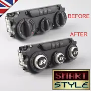 SmartStyle VW 'R' Style Aluminium SILVER Heater Knobs Buttons - VW Golf/Jetta...