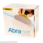 MIRKA Abranet 150mm dust-free net abrasive sanding pads (box of 50 discs)