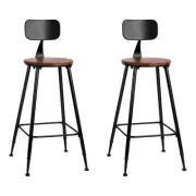 Artiss 2x Vintage Industrial Bar Stool Retro Barstools Dining Chairs Kitchen