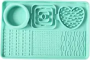 Licking Mat, Silicone Pet Food Pad, Non-Slip Textured Surfaces, Interactive Dog Slow Feeder, Calming Puzzle Design for Enrichment Activity, 11.81x7.87 Inches 210g 1 Piece
