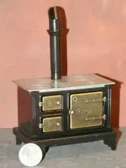 Dollhouse Miniature Old Fashion Cook Stove Kitchen 1:12 one inch scale P100