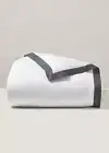 RALPH LAUREN Organic Sateen Border Bedding Thread Count Duvet Cover Graphite