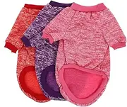 SUPVOX 3pcs Pet Sweater Cool Puppy Jumpers for Small Dogs Pet Clothing Pet Clothes Knit Dog Clothes Starter Apparel Dog Jumpers Dog Hoodie Puppy Supplies Dog Sweater Pet Supplies Cotton