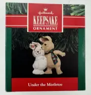 Hallmark Keepsake Christmas Ornament UNDER THE MISTLETOE 1991 New