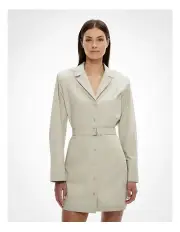 [Witchery] Tailored Shirt Dress in Moss Grey