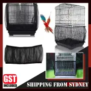 47x32cm Shell Skirt Mesh Cover Pet Bird Cage Guard Nylon Net Seed Catcher Black