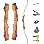 48" Wooden Archery Takedown Recurve Bow for Beginner Youth Traditional Hunting
