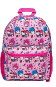 Sanrio Hello Kitty, My Melody and Sam 16" Backpack, School/ Travel Bag