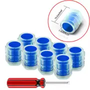 8Pcs Tire Valve Caps Universal Glow In Dark Fluorescent Car Tire Valve Covers