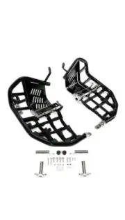 Nerf Bars For Kawasaki KFX 700 Pro Peg Heel Guards Steel Black Bar with Nets