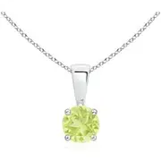 Classic Round Peridot Solitaire Pendant