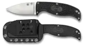 Spyderco Enuff Plain Leaf Fixed Blade With Kydex Sheath 6.75" NUMBERED FB31PBK