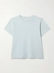 [KHAITE] KHAITE - Emmylou Cotton-jersey T-shirt - Light blue - small small Blue