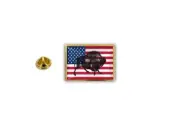 pins pin's badge metal lapel hat button usa flag american buffalo